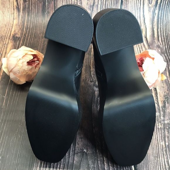 Aqua Black Leather Boots 9M - Picture 6 of 8